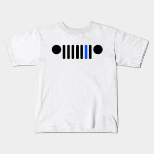 Jeep Police Blue Line Flag, Funny Design US Flag Gift Kids T-Shirt